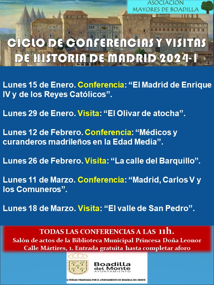 1 CICLO 2024  DE CONFERENCIAS Y VISITAS A MADRID